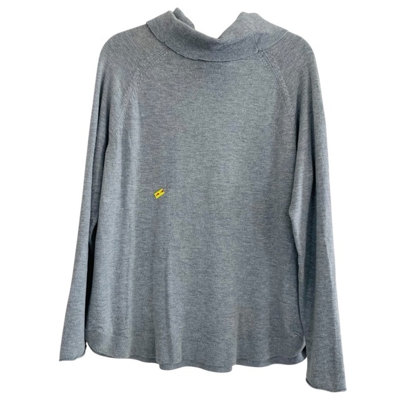 J. Jill Polar Bear Cowl Neck Sweater Gray Size Medium - Picture 12 of 15